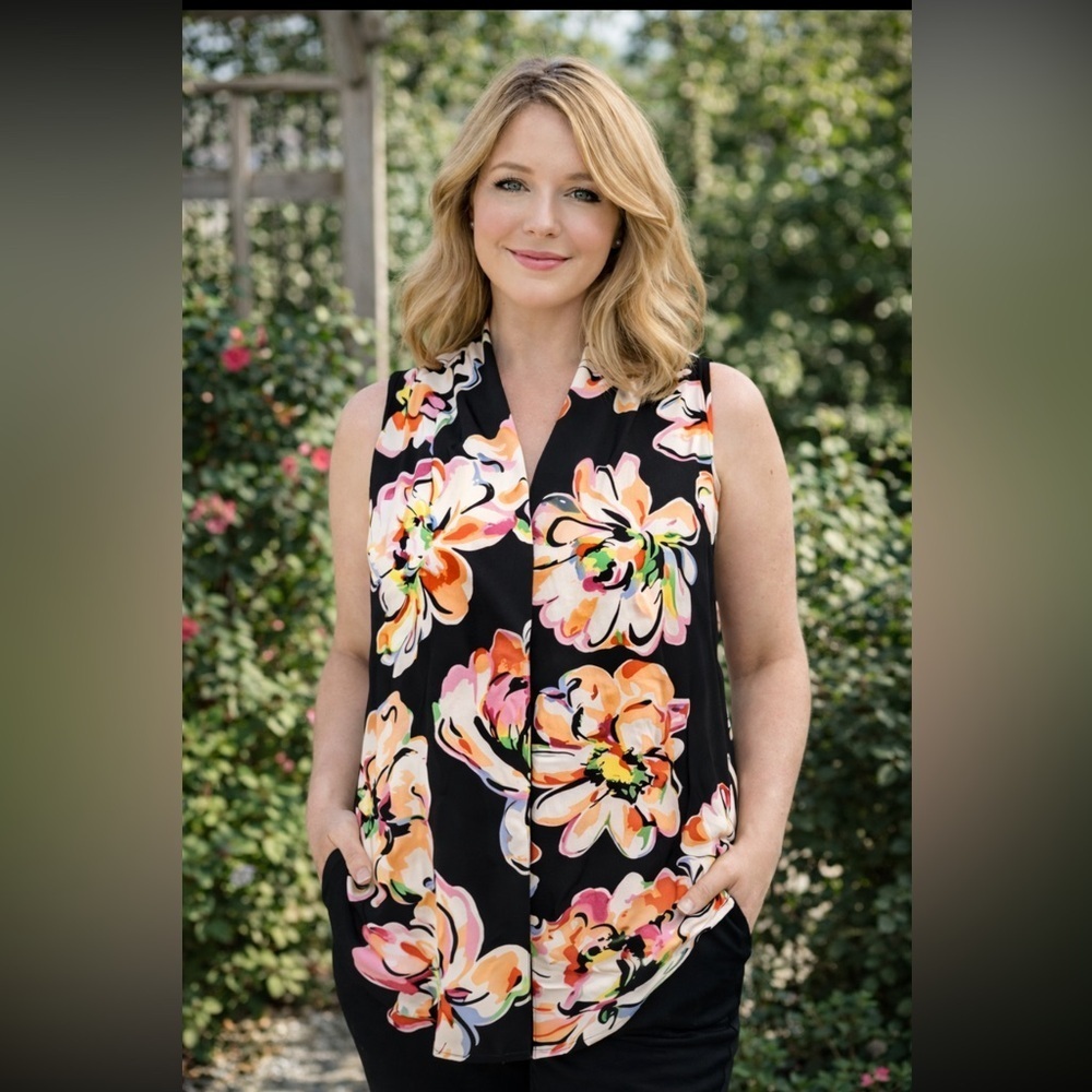 #63 Flowy floral top
